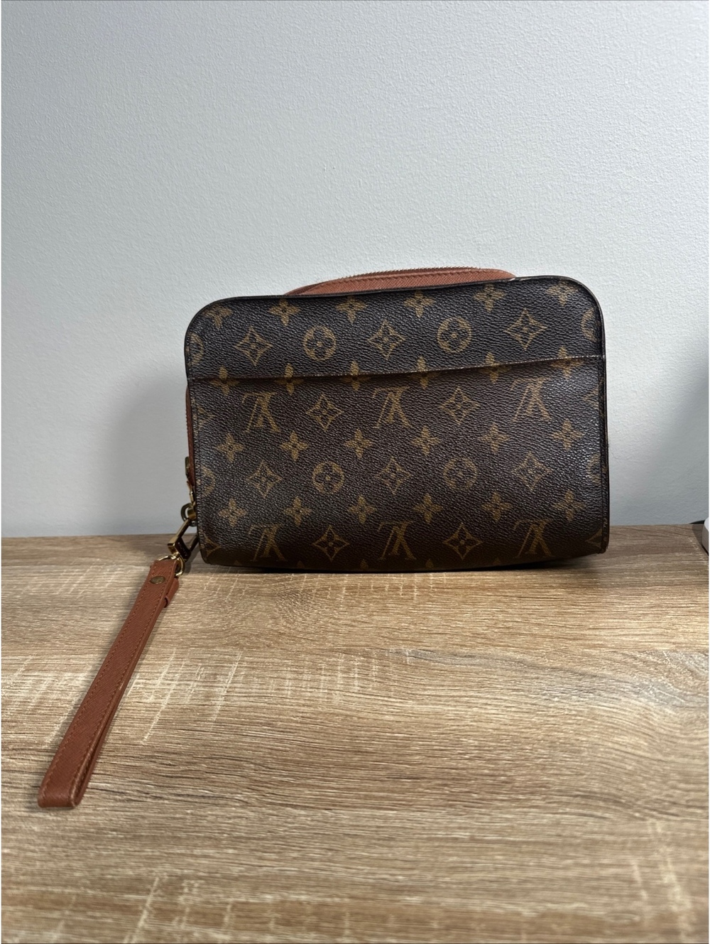 Louis Vuitton Orsay Monogram Clutch Wristlet Vintage 1996 Men's Pouch M51790